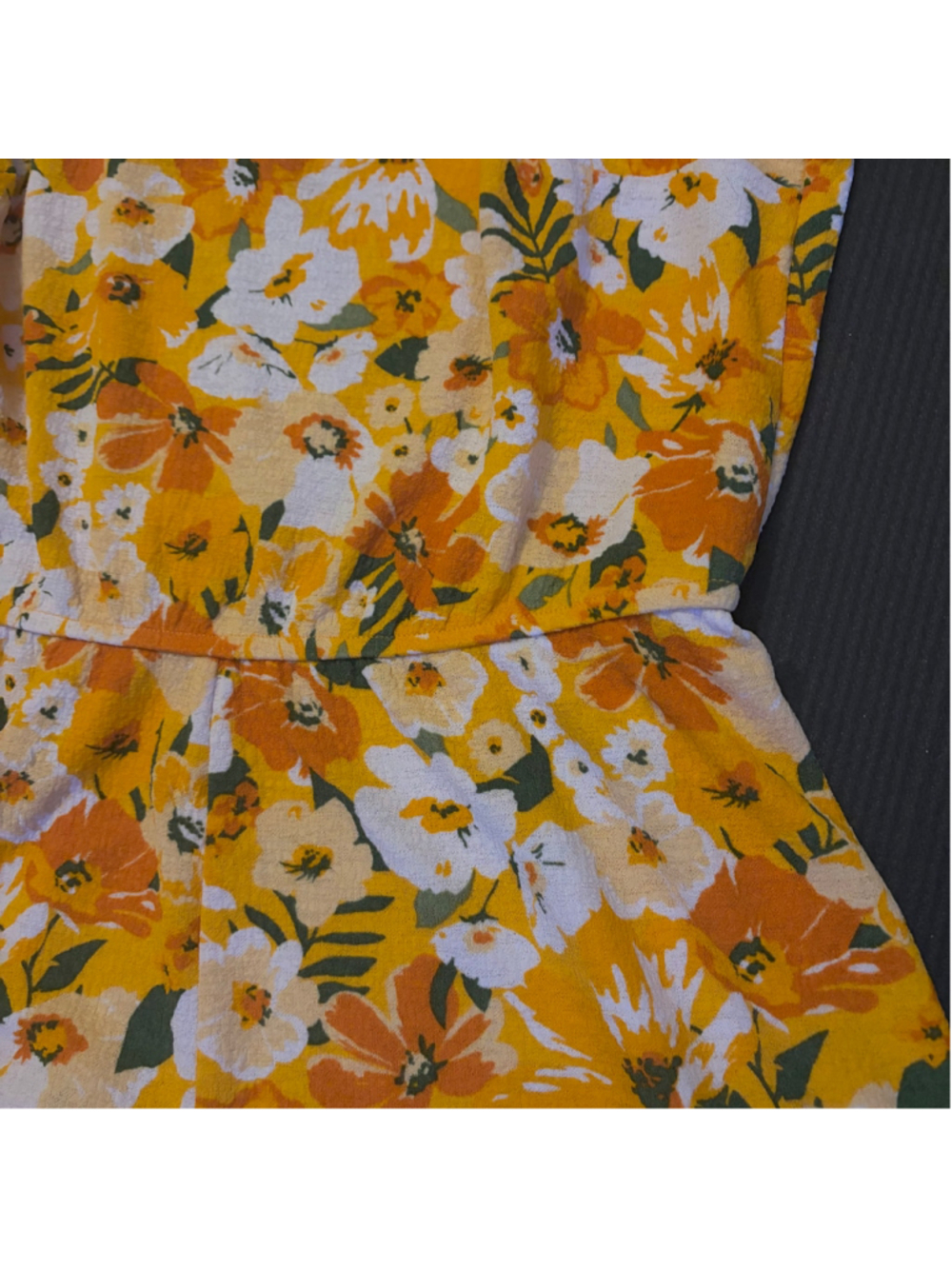 H&M DIVIDED Orange Floral Print Romper - Picture 2 of 4
